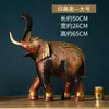 Par de Esculturas de Elefante em Madeira Maciça Yi Li Tai Guo Decorações Estilo Tailandês para Sala de Estar, Hall de Entrada, Armário de Vinho Presentes de Inauguração