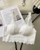 Ropa interior de encaje estilo francés para mujer, realce Parm, sexy, a prueba de verano, nuevo, tirantes, hermoso sujetador de espalda para mujer