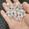 Ágata de flor negra hielo cuentas redondas jade cuentas sueltas calcedonia blanca 8mm pulsera accesorios para collar cuentas hechas a mano