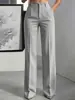 Comercio Exterior Transfronterizo Amazon Pantalones de Traje de Pierna Ancha con Rayas Verticales de Cintura Alta para Mujer Estilo Verano 2026 Moda Versátil Elegante para Viajar