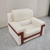 Sofá Individual de Três Lugares em Tecido Branco para Sala de Recepção, Conferência, Sala de Recepção VIP, Combinação de Mesa de Centro, Grande Salão, Negócios