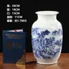 Famoso Maestro Pintado a Mano Azul y Blanco Porcelana Pequeño Jarrón Jingdezhen Cerámica Clásica China Arreglo Floral Sala de Estar Hotel Decoración Adornos