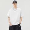Playera a Rayas para Hombre Nuevo Estilo Americano Marca de Moda para Hombre Cuello Redondo Media Manga Holgada Casual Estilo Hong Kong Manga Corta para Hombre Ins Verano