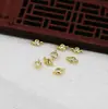 Joyería DIY Cobre Color Oro 24K Conservación de Color 4mm Colgante de Zircón Accesorios de Conexión Accesorios para Horquillas Materiales Hechos a Mano B934