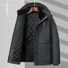 Abrigo de Algodón Grueso de Terciopelo de Venta Caliente Transfronterizo de Longitud Media Estilo Papá Invierno para Abuelo de Mediana Edad y Anciano Chaqueta de Algodón Cálida Nueva de Invierno
