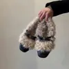 Versión de cuero suave ~ Zapatos de pelo de camelia estilo francés, punta fina, sin cordones, con forro de felpa y tacón oculto, bailarinas Mary Jane