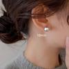 Aretes de Perla para Mujer Plata de Ley S925 Lujo Ligero Elegantes Simples de Moda Versátiles Exquisitos Aretes Swarovski en Stock