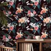 Pegatina de Pared Floral Romántica Autoadhesiva Papel Tapiz Resistente a la Humedad y al Moho Ecológico Lujo Ligero Decorativa para Pared de Dormitorio Armario Renovación