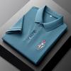 Polo bordado estilo Paul Summer Port Ins para hombre, camiseta de manga corta con solapa suelta, top sencillo y combinable para adolescentes