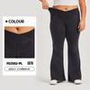 Pantalones Vaqueros de Pierna Ancha Cruzados para Mujer, Talla Grande, Estilo Europeo y Americano, Cintura Alta, Bolsillo Adelgazante, Holgados, Elásticos, Casual, para Fitness