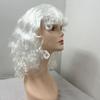 Peluca navideña al por mayor, divertida y divertida, accesorios para disfraces de escenario, tocado de actuación de cabello largo y rizado, tocado de cabello rizado