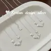 Joia de Design Nicho Coreano Prata Esterlina S925 Colar em Camadas com Coração Emendado Corrente Delicada de Clavícula de Alta Qualidade