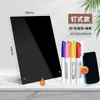 Quadro negro pequeno de acrílico, apagável, para sala de aula, quadro de exposição de barraca, cartão de mesa de escritório, placa de mesa, quadro de anúncios, lista de preços