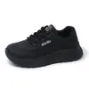Zapatos Antideslizantes de Cocina para Mujer en Primavera y Otoño, Estilo Nuevo, Zapatos de Trabajo de Suela Suave para Estar de Pie Mucho Tiempo, Zapatos Deportivos Todo Negro para el Trabajo