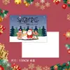 Cartão de Natal Personalizado Cartão Postal de Bênção de Luxo Etiqueta Manuscrita em Inglês para Véspera de Natal Cartão de Mensagem Souvenir