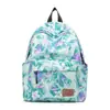 Mochila de lona nova da moda feminina estilo coreano mochila de grande capacidade atacado à prova d'água estampada mochila simples retrô