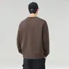 Sudadera informal de cuello redondo de estilo americano de moda para hombre, 2026 primavera/otoño, resistente, informal, talla grande, versátil, de manga larga, básica