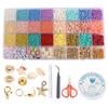 Nuevo juego de cuentas de cerámica blanda de 24/32 cuadrículas de Amazon para hacer tú mismo, collar, pulsera y colgante.