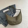 Bolso bandolera para mujer 2024 Nuevo Gran capacidad Bolso dumpling Estudiante Simple Pareja Ligero Color sólido Casual Bolso de hombro