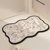 Tapete de Banheiro Simples de Lama de Diatomáceas, Absorvente de Água, Antiderrapante, Secagem Rápida, Fácil de Cuidar, Tapete Fácil de Limpar, Decoração de Entrada, Tapete de Pé Resistente a Manchas