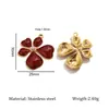 Accesorios de Colgante de Flor de Perla de Imitación de Diseño de Moda Europeo y Americano, Componentes de Joyería de Collar DIY de Acero Inoxidable Transfronterizo
