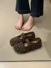 Zapatos Individuales de Lana Estilo Coreano con Lunares Mary Jane para Mujer Versátiles Estilo Otoño Correa Única Corte Bajo Mocasines Retro