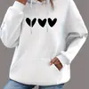 Moletom Estampado Love Feminino Novo Outono e Inverno Jaqueta de Veludo Top Preguiçoso com Capuz