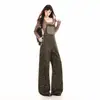 Calça feminina de perna larga transfronteiriça 2026 estampa de leopardo casual americano de algodão comprimento total estampa de leopardo estilo estendido estampa de leopardo