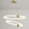 Luminária Pendente de Pérola Estilo Creme Francês Designer Nórdico Simples Criativo Sala de Estar Sala de Jantar Luminária Moderna de Luxo Leve