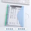 Carpeta de Hojas Sueltas A4 Transparente 6 Colores Clasificación Bolsa de Almacenamiento Organizador de Documentos para Estudiante Oficina con Etiqueta Mágica
