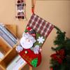 Calcetines de Navidad Nuevos Transfronterizos Medianos de Dibujos Animados de Papá Noel Colgante Calcetines de Navidad Colgante Colgante para Árbol de Navidad