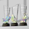 Colorido laser Troféu medalha criativa impressão a cores Troféu concurso prêmio troféu lembrança atacado personalização