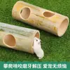 Túnel de Bambú Natural para Hámster Juguete Paisajismo Cobaya Concha de Juego Agujero de Árbol Escondite Fabricante Venta Rápida AliExpress Envío Gratis