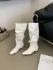 Botines de tacón de bloque con punta cuadrada y acabado suave para mujer 2026 Otoño/Invierno Nuevas Llegadas Suela Suave Versátiles Adelgazantes Súper Delgadas Botas de Moda