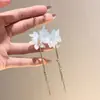 Corrente de Flor Roxa Doce com Borla Brincos Femininos Novos de Luxo Leve Nicho Brincos