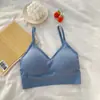 Novedad Chaleco sin costuras de tirantes cruzados en U estilo Cyber Celeb, con almohadilla en el pecho, sin espalda, para niñas y mujeres