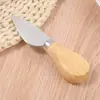 En stock Cuchillo para Queso de Acero Inoxidable Herramienta para Hornear Mango de Roble Cuchillo para Queso Amazon Transfronterizo Cuchillo Burease