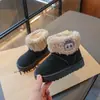 Botas de Neve Grossas com Cabeça Grande Feias-Fofas para Meninas 2026 Novo Inverno Aveludadas Espessadas Quentes Peludas Pão Dobráveis Sapatos de Algodão
