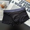 Ns153 Sem Costura Quatro Estações 60S Modal Roupa Íntima Masculina 7A Virilha Antibacteriana Respirável Boxer Briefs Cor Sólida Casual
