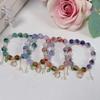 Pulsera de Piedras Naturales Coloridas para Mujer Super Inmortal Bolsa de la Fortuna Dólar Colgante de Borla Pulsera de Nicho Pulsera de Diseño Transfronterizo