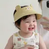 Sombrero de Bebé Otoño Corea del Sur Estilo Nuevo Lindo Dibujo Animado Protector Solar Exterior Ala Ancha Sombrero de Copa Abierta Sombrero con Protección Solar para Bebé