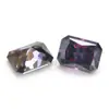 Piedras Sueltas de Moissanita de Colores Radiantes en Color D, Color Fanta, Morado Imperial, Naranja, Rosa, Verde y Azul Océano con Bordes Facetados Largos