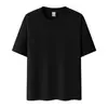 Camisetas Personalizadas de Algodón Puro con Impresión de Logo, Ropa de Algodón Peinado de Cuello Redondo, Manga Corta y Hombro Caído, Camisetas Culturales Personalizadas, Ropa de Trabajo