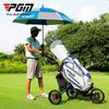 Carro de golf triciclo PGM con freno, bolsa de hielo plegable, soporte para paraguas, portavasos con asiento