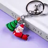 Llavero de Dibujos Animados Navideños 3D Lindo de Alta Venta Transfronteriza con Cierre de Langosta Colgante para Llave de Bolso Regalo