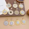 Colgante de Moda Transfronterizo con Circonita Microincrustada, Colgante de Collar Geométrico en Forma de Corazón Chapado en Cobre Dorado, Accesorio de Cadena de Clavícula Simple para Mujer