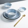 J Rosa Casa Moju Plato Cerámico Bajo Esmalte Estilo Japonés Plato Plato Plato Comida Casera Vajilla Cerámica Plato Cuenco Cangcao B