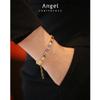 Pulsera del Festival del Bote del Dragón de Qingdao nicho alta gama femenina galvanizado moda temperamento pulsera de circón cuadrado colorido venta al por mayor