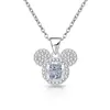 Transmissão ao vivo TK joias europeias e americanas mais vendidas: pingente do Mickey com corte flor de gelo, banhado a ouro real e cravejado com diamantes de alto carbono para mulheres