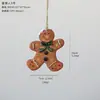 Pingente de homem de gengibre de resina novo transfronteiriço decoração de árvore de Natal ornamento pendente pingente simulado de homem de biscoito